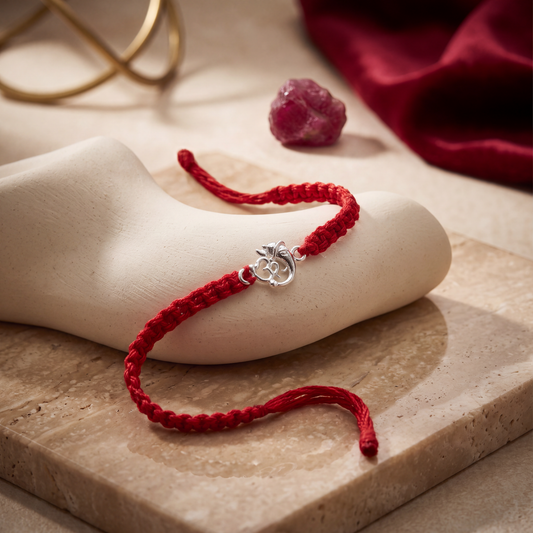 Om Silver Rakhi for Brother