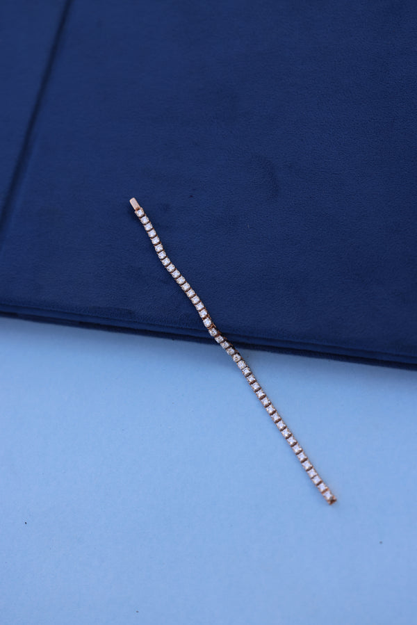 Elegant Lab-Grown Diamond Tennis Bracelet – Timeless Sparkle in Rose Gold