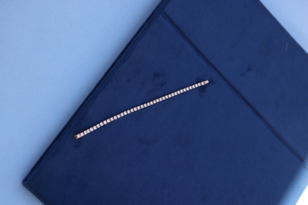 Elegant Lab-Grown Diamond Tennis Bracelet – Timeless Sparkle in Rose Gold