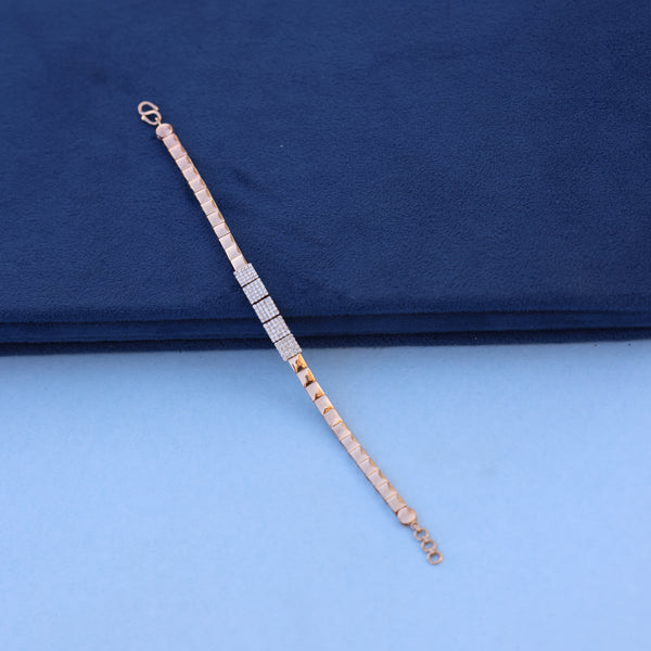 Modern Geometric Lab-Grown Diamond Luxury Bracelet – Rose Gold Luxury