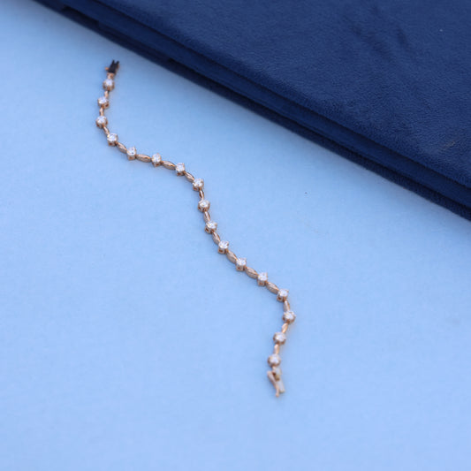Elegant Rose Gold Tennis Bracelet with Lab-Grown Diamonds – Luxe & Ethical Sparkle