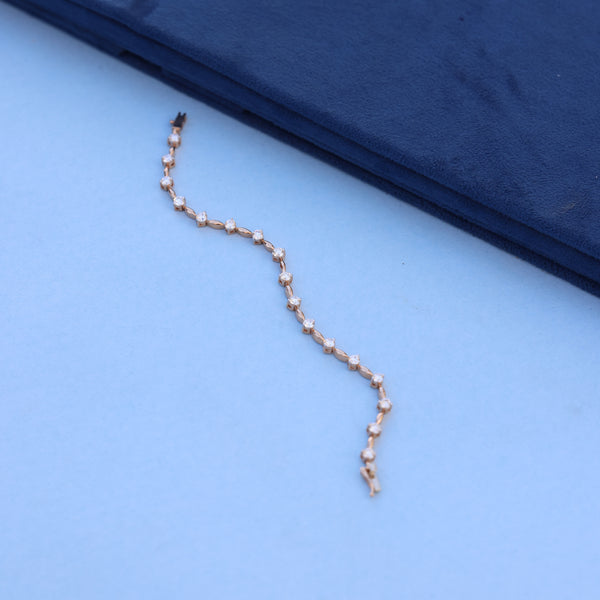 Elegant Rose Gold Tennis Bracelet with Lab-Grown Diamonds – Luxe & Ethical Sparkle