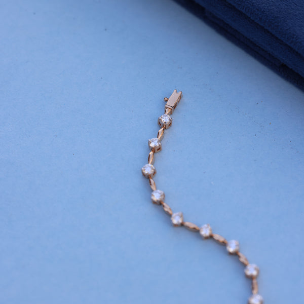 Elegant Rose Gold Tennis Bracelet with Lab-Grown Diamonds – Luxe & Ethical Sparkle