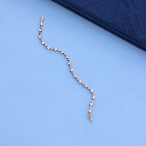 Elegant Rose Gold Tennis Bracelet with Lab-Grown Diamonds – Luxe & Ethical Sparkle