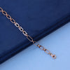 Modern Rose Gold Link Bracelet with Lab-Grown Diamonds