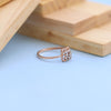 Elegant Lab-Grown Diamond Cushion Square Ladies Ring – Rose Gold Finish