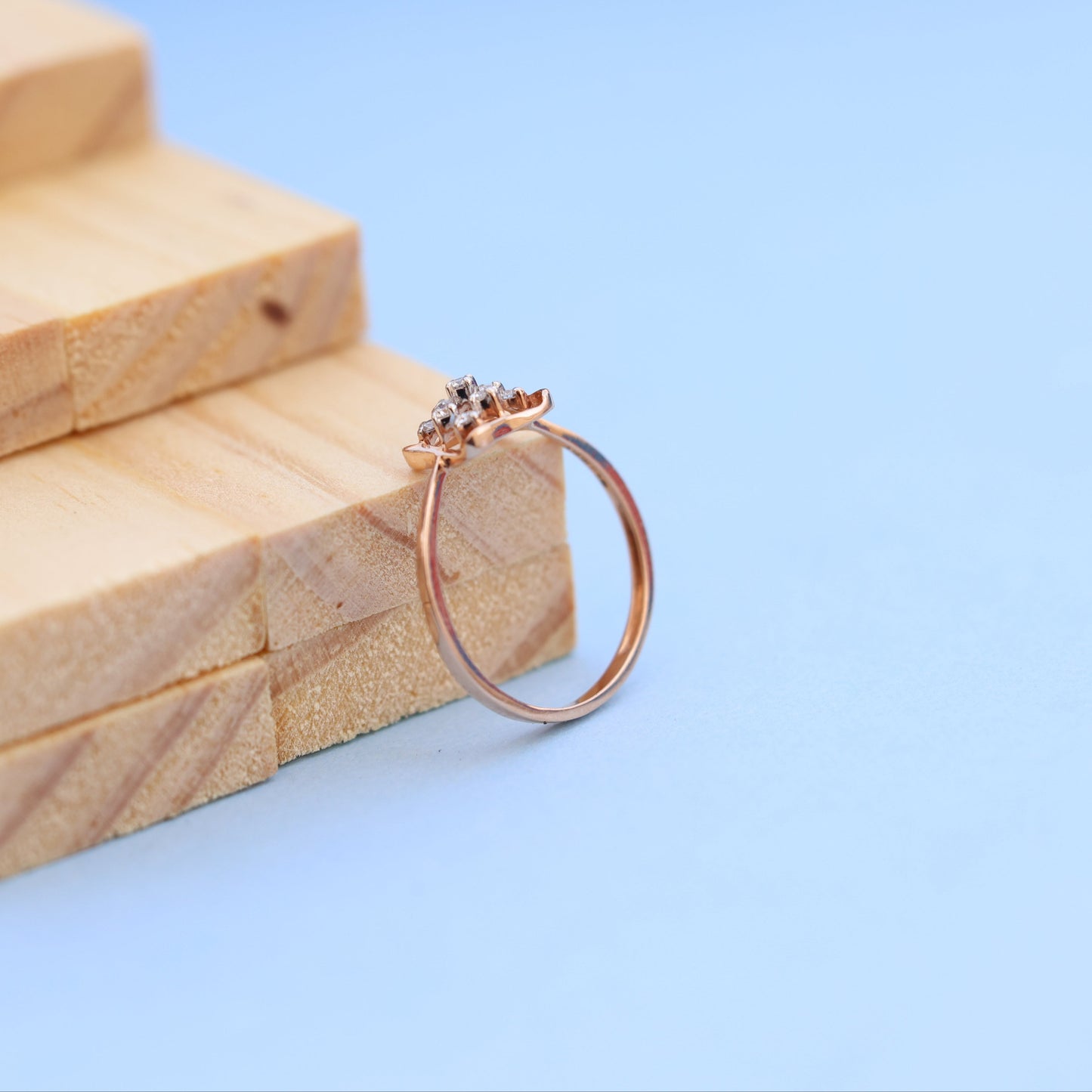 Elegant Lab-Grown Diamond Cushion Square Ladies Ring – Rose Gold Finish