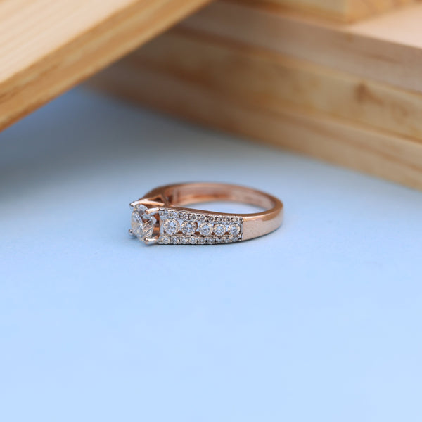 Stunning Lab-Grown Diamond Engagement Ladies Ring – Rose Gold, Ethical Luxury