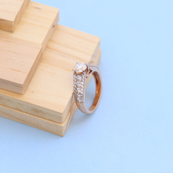 Stunning Lab-Grown Diamond Engagement Ladies Ring – Rose Gold, Ethical Luxury