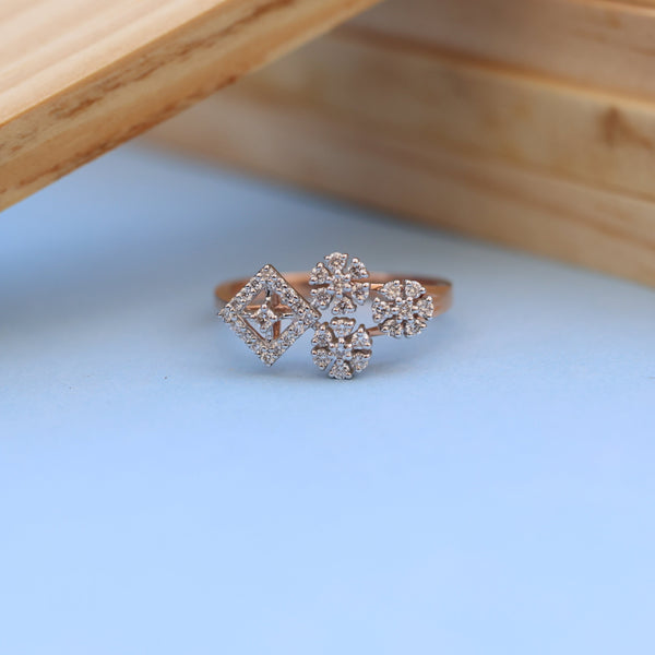 Stunning Lab-Grown Diamond Floral Ladies Ring