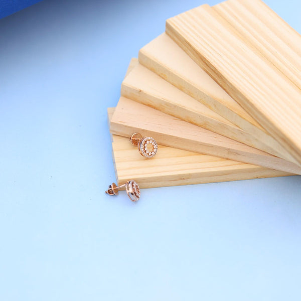 Elegant Circular Earrings with Lab-Grown Diamonds