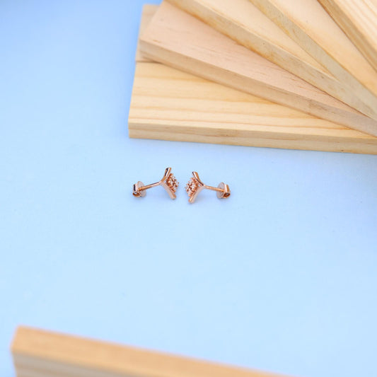 Luxurious Gold Floral Earrings with Lab-Grown Diamonds