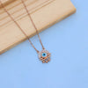 Nakrani Gold Elegant Rose Gold Necklace with American Diamonds
