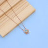 Nakrani Gold Elegant Rose Gold Necklace with American Diamonds