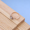 Luxury Rose Gold Ladies Ring with Lab-Grown Diamond – Floral Halo Design