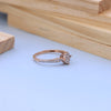 Elegant Rose Gold American Diamond Ladies Ring – Sparkling Cluster Design