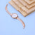 Elegant Rose Gold Women's Watch with American Diamonds - Quartz Movement