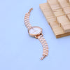 Elegant Rose Gold Women's Watch with American Diamonds - Quartz Movement
