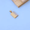 Stunning Rectangular Gold Men Pendant with American Diamonds