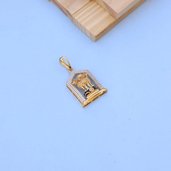 Stunning Indian Emblem men Pendant with American Diamonds