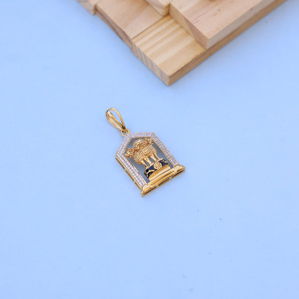 Stunning Indian Emblem men Pendant with American Diamonds