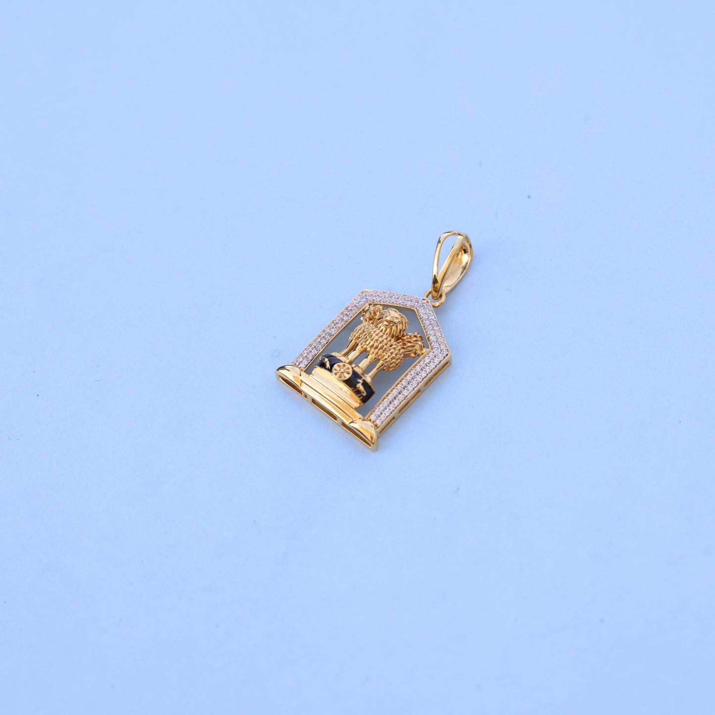 Stunning Indian Emblem men Pendant with American Diamonds