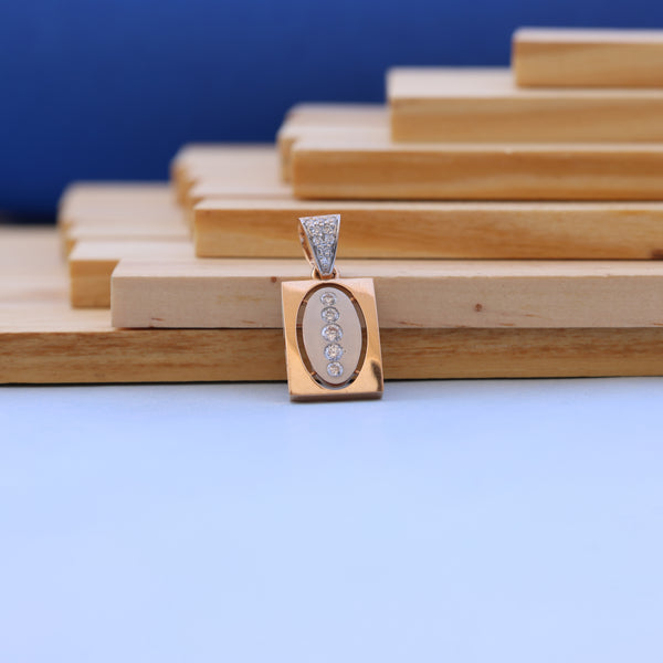 Elegant Rectangular Men Pendant with American Diamonds