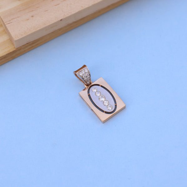 Elegant Rectangular Men Pendant with American Diamonds