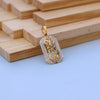 Stunning Gold Men Pendant with American Diamond Accents