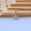 Gold Trishul Men Pendant with American Diamonds – Spiritual Elegance