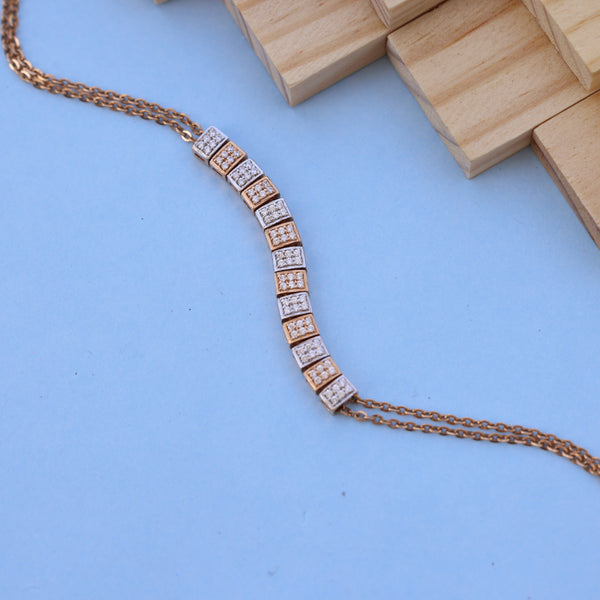 Elegant Rose Gold Bracelet with American Diamonds – Stylish & Modern