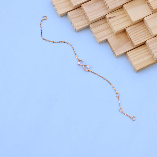 Infinity Rose Gold Bracelet with Lab-Grown Diamonds – Ethical Elegance Redefined
