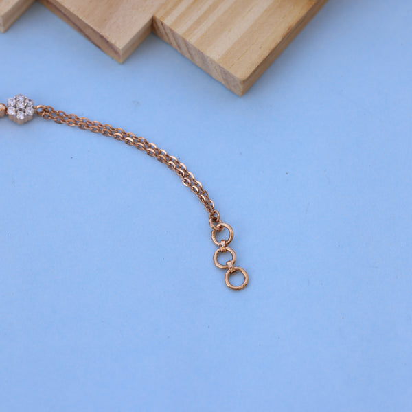 Elegant Rose Gold Women Bracelet with American Diamonds – Classic Sparkle for Every Occasion