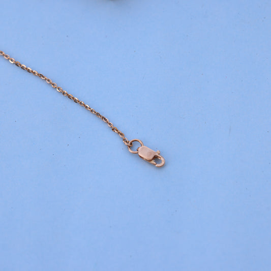 Rose Gold Chain Bracelet with Interlocking Links & Lab-Grown Diamonds – Ethical Luxury with Timeless Charm