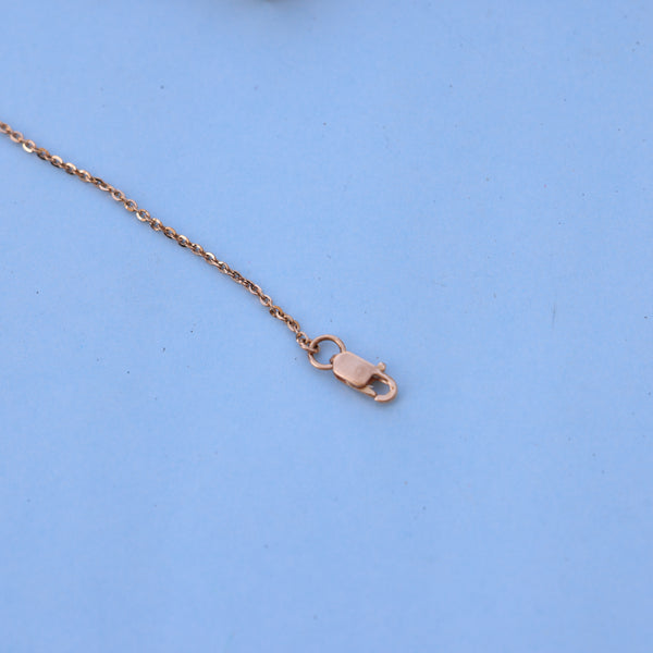 Rose Gold Chain Bracelet with Interlocking Links & Lab-Grown Diamonds – Ethical Luxury with Timeless Charm