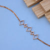 Elegant Rose Gold Bracelet with American Diamonds – Geometric Design