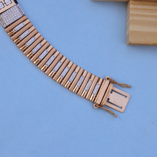 Best Rose Gold Men Bracelet with American Diamonds - Elegant Design