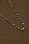 Rose Gold Freshwater Pearl Necklace with Textured Beads