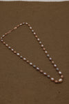Rose Gold Freshwater Pearl Necklace with Textured Beads