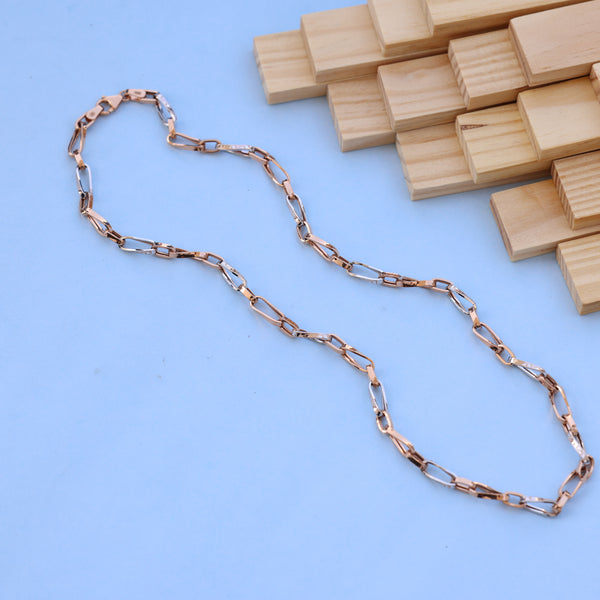Elegant 18K Rose Gold Chain Necklace – Modern Link Design