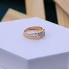 Tunning Men's Rose Gold Moissanite Ring – Elegant Link Design