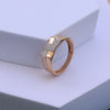 Tunning Men's Rose Gold Moissanite Ring – Elegant Link Design