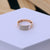 Luxurious Curved Panel Moissanite Ring | Men's Elegant Rose Gold Finish