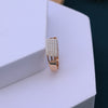 Luxurious Curved Panel Moissanite Ring | Men's Elegant Rose Gold Finish