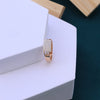 Luxurious Curved Panel Moissanite Ring | Men's Elegant Rose Gold Finish