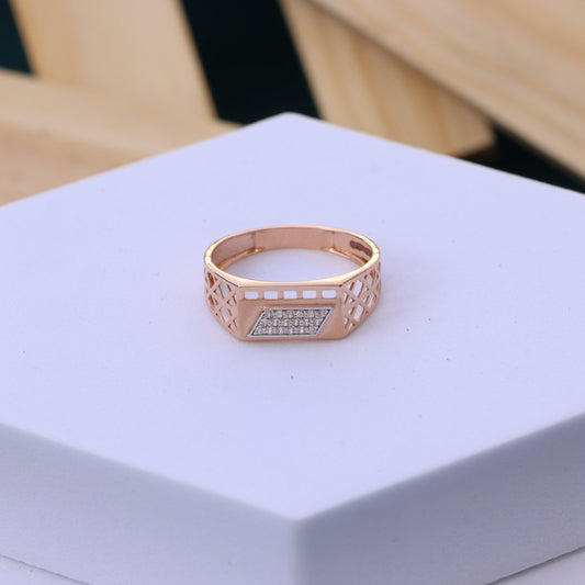 Moissanite Men's Rose Gold Ring