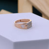 Luxurious Moissanite Men’s Ring | Wide Rose Gold Band