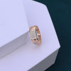 Luxurious Moissanite Men’s Ring | Wide Rose Gold Band