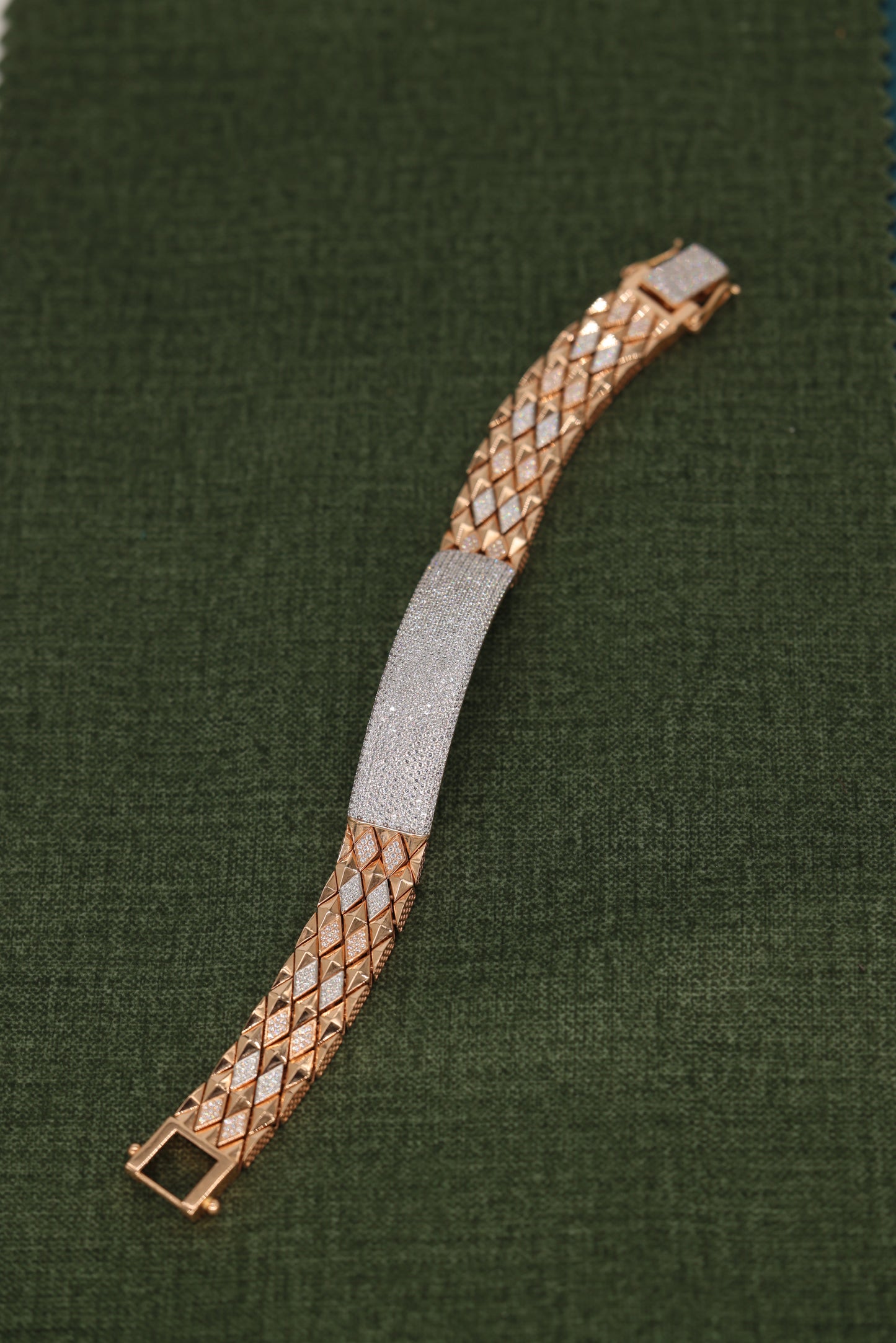 Rose Gold Diamond Bracelet with Secure Clasp