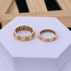 Couple Rings – Modern Screw Motif Design
